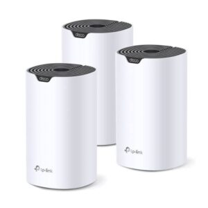 TP-Link Deco S7 AC1900 Whole Home Mesh Wi-Fi 6 System, Gigabit Ports, 5,600 ft2 Coverage, 100 Device Connect, 1.2 GHz Dual-Core CPU, HomeShield Security, (3-Pack) White