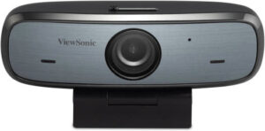 ViewSonic 1080p USB Webcam, FHD Resolution & 90° Field of View, Frame Rates up to 30 fps, Built-In Privacy Shutter Integrated Cable Management, Black/Silver | VB-CAM-002