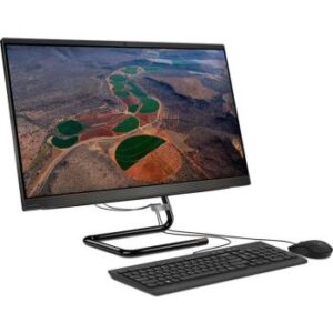 Lenovo AIO 3 Desktop – Core i5 10400T, 8GB RAM, 1TB HDD + 128GB SSD,  2GB Graphics, 23.8inch FHD Touch Screen, DOS - Black | F0EU00APAX
