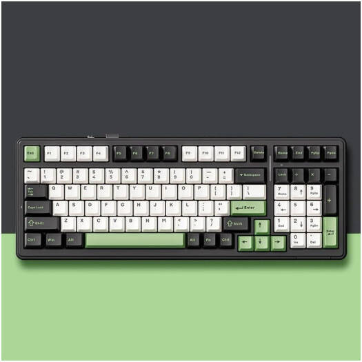AULA F99 Gasket 98% Mechanical Keyboard, 99 Keys, Hot Swappable, Pre-Lubed Linear Switches, Ultra Low Latency, Five Layers of Noise Reduction, 8000mAh Battery, Tri-Mode Connectivity, Black/Green | F99 - Image 4