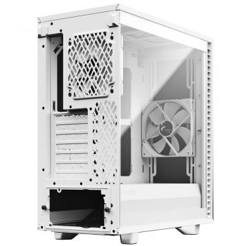 Fractal Design Define 7 Compact ATX Mid Tower Case, 7 Expansion Slots, 120/140mm Fan Size, 3.5"/2.5" Drive, Up To 360mm Radiator Support, Tempered Glass Side Panel, White | FD-C-DEF7C-04 - Image 4