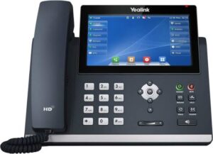 Yealink SIP-T48U Advanced IP Power over Ethernet Corded Phone with Optima HD Voice Technology and 7.0 Inch LCD Touch Screen Colour Display with Backlight (800 x 480 Pixel) - Black