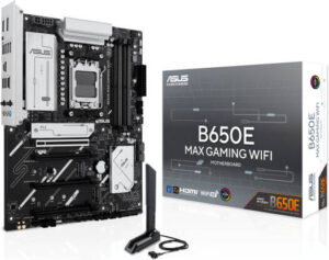ASUS B650E Max Gaming WiFi AM5 ATX Motherboard, AMD B650 Chipset, 4x DIMM DDR5 Slots, Up to 256GB Max Memory, PCIe 5.0 x16, 3x M.2 Slots, Wi-Fi 6E & Bluetooth v5.3 | 90MB1LD0-M0EAY0