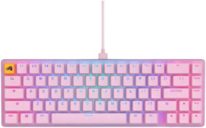 Glorious GMMK2 Pre-Built Modular Mechanical Keyboard, ABS Doubleshot Keycaps, 65% Layout, 67 Keys, Fox Linear Switch, USB-C Interface, 5-Pin Hotswap Support, Pink | GLO-GMMK2-65-FOX-P