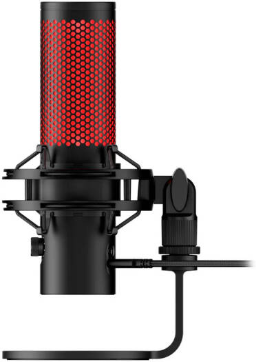 HyperX QuadCast 2 USB Microphone, Hi-Res Studio-Quality Recording, Intuitive On-Board Controls, Removable Shock Mount, Tap-to-Mute Sensor, Stunning HyperX Red Lighting, Black | QuadCast 2 - Image 2