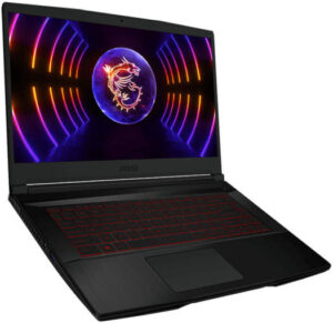 MSI Thin GF63 12VE Gaming Laptop, 15.6″ FHD 144Hz IPS Display, Intel Core i7-12650H, 16GB RAM, 512 GB SSD, NVIDIA GeForce RTX 4050 6GB, Backlit English Keyboard, Win 11, Black | 9S7-16R821-066