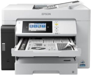 Epson EcoTank Pro M15180 3-in-1 Mono ( Black ) A3 Touchscreen Printer, 4800 x1200 DPI, 25ppm Print Speed, 125 Sheets Output Tray Capacity,, 66,000 Pages / Month Print Volume, White | C11CJ41407BY