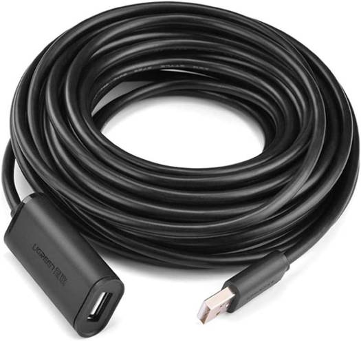 UGREEN 15 Feet USB 2.0 Extension Cable Active Type A Male to Female Repeater Cord for Printer, Keyboard, Game Console, USB Headset, Loudspeaker, Scanners, Black | 10319 - Image 3