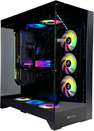 TitanX Gaming PC - AMD Ryzen 9 9950X3D 16 Cores 32 Threads, NVIDIA RTX 5080 16GB, 32GB DDR5 RAM 6000MHz, 2TB SSD Gen 5, 1200W 80 Plus PSU, 360mm Liquid Cooler, Wi-Fi + BT