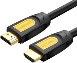 UGREEN HDMI 1.4 Male to Male Cable, Supports Resolution Up to 1080P@60Hz, 10.2Gbps Data Transfer Rate, 24K Gold Plated Connectors, 5M Cable Length, Black | 10167