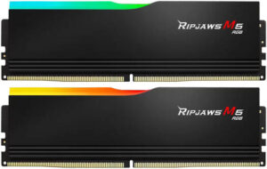 G.SKILL Ripjaws M5 RGB Series 96GB (2x48GB) DDR5 Dual Channel Desktop Memory, 6400 MT/s Memory Speed, CL32-39-39-102 Latency, 1.35V Voltage, Intel XMP 3.0, Black | F5-6400J3239F48GX2-RM5RK