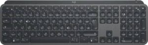 Logitech MX Keys Advanced Wireless Illuminated Keyboard, 10m Range, USB-C for Windows, Mac, Android, Rechargeable, US International Layout, Graphite | 920-009415