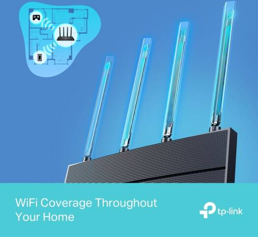 TP-Link Archer AX12 AX1500 Wi-Fi 6 Router, Dual-Band 5GHz & 2.4GHz Network, Up to 1000 Mbps Internet Access, WPA3 Security, 1201 Mbps (5GHz) + 300 Mbps (2.4GHz), Black | Archer-AX12 - Image 4