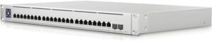 Ubiquiti Networks Enterprise XG 24 Port 10G Mgd Network Switch with 25G SFP28, 580 Gb/s Layer 3 Switching, 431.52 Mpps Fwd Rate, 1.3" Touch Display, 2x 25G SFP28, 2x 25G SFP28 | USW-EnterpriseXG-24