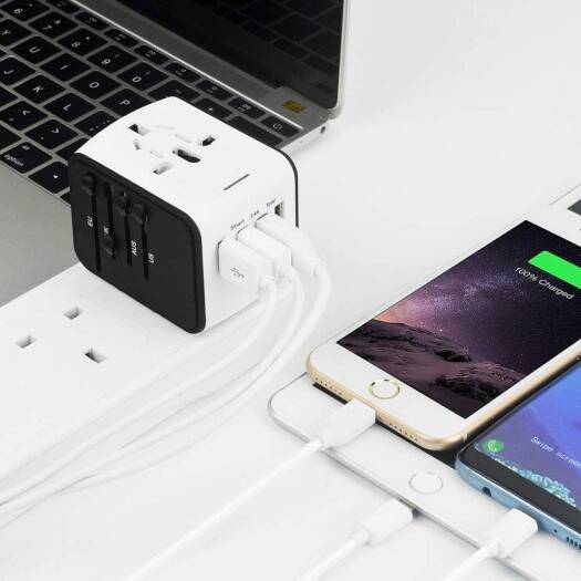 Generic Travel Adapter, Universal International Power Adapter with 3USB Port And Type-C International Wall Charger Worldwide AC Power Plug for Multi-nation Travel UK, EU, AU Over 200 Countries, White - Image 7