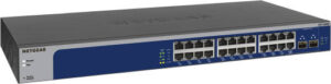 Netgear XS724EM 24-Port 10-Gigabit/Multi-Gigabit Smart Managed Plus Switch with 2x 10G SFP+480 Gb/s Bandwidth, Up to 64 VLANs & Extensive L2 & L3 Services Supported, Gray | XS724EM-100EUS