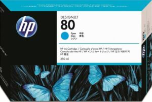 HP 80 350-ml Cyan DesignJet  Ink Cartridge | C4846A