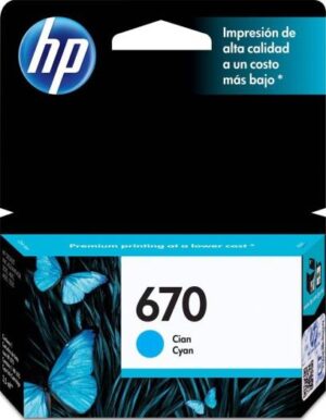 HP 670 Cyan Original Ink Advantage Cartridge | CZ114AL