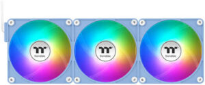 Thermaltake CT120 EX Reverse ARGB Sync PC Cooling Fan, 120mm Sizes, Reversed Blades, 2000 RPM Fan Speed, 65.82 CFM Fan Airflow, Hydraulic Bearing Type, Pack of 3, Hydrangea Blue | CL-F198-PL12BU-A