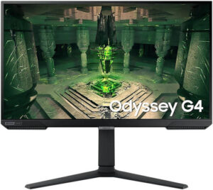 SAMSUNG Odyssey G4 G40B Gaming Monitor, 25" IPS Display, FHD Resolution, 240Hz Refresh Rate, 1ms (GtG) Response Time, AMD FreeSync Premium & NVIDIA G-Sync Compatible, Black | LS25BG402EMXUE
