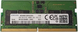 Samsung 8GB DDR5 Laptop Memory, 4800MHz, PC5-38400 Speed, CL40 Timings, Non-ECC, SODIMM Form Factor, 1.1V | M425R1GB4BB0
