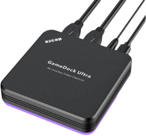 EZ Cap GameDock Ultra 4K Lossless HDMI2.0 Video Capture, Game Grabber, 4K30P or 1080P 120HZ Recorder and Live Streaming,HDR Bypass, Low Latency,for Xbox One,Switch,PS4 DSLR | ezcap320