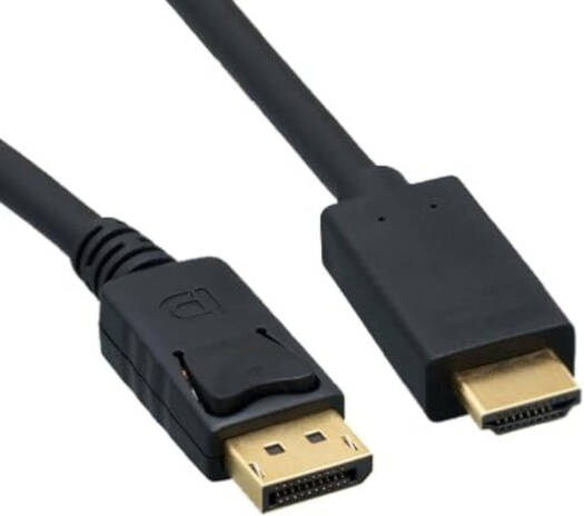 Generic DP to HDMI Cable, DP Male-to-HDMI Male 1.8 Meter, High-Quality Transmission, Perfect for Desktops, Laptops, Black | DP to HDMI BK