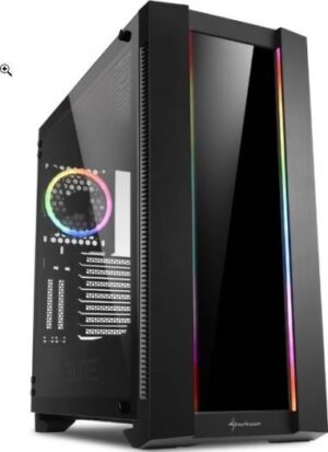 Sharkoon ELITE SHARK CA200G ATX Case, RGB Lighting Fan,  Expansion Slots - Black | 4044951027163