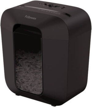 Fellowes Powershred LX25 Cross-Cut Shredder, 11.5L Bin Capacity, Shred Up to 6 Sheets, 4x37mm Cross-Cut Size, Advanced Safety Lock Technology, Black | LX25