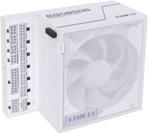 Lian-Li EDGE GOLD Fully Modular Power Supply, 850W Power, 80 PLUS Gold Efficiency, 120mm FDB Fan Type, Active PFC, ATX 3.1 Form Factor, 2000 RPM Fan Speed, White | EG0850G.WHITE