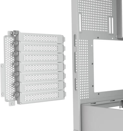 Cougar FV270 RGB ATX Mid Tower Case, 3x Pre-Installed Reversed ARGB PWM Fans & 1x ARGB PWM Fan, Up to 360mm Radiator Support, 7 Expansion Slots, PWM & RGB Hub Sync with M/B, White | 3858M60.0006 - Image 13