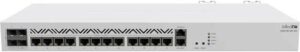 MikroTik CCR2116-12G-4S+ Cloud Core Router,  4x 10G SFP+ Ports, 16-Core 2 GHz ARM CPU 16 GB DDR4 RAM, 128 MB, NAND Storage, 2000 MHz Frequency, 13x RJ45 Ports, 1x M.2, White | CCR2116-12G-4S+