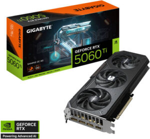 GIGABYTE GeForce RTX 5060 Ti GAMING OC Graphics Card, 8GB GDDR7 128-Bit Memory, 2647 MHz Core Clock, 28 Gbps Memory Clock, PCI-Express 5.0 | GV-N506TGAMING OC-8GD