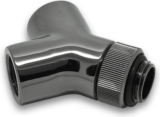 EKWB EK-AF Y-Splitter Rotary 2F-1M G1/4, 2x G1/4" (Female), 1x G1/4" (Male) Threading, 7.0mm (Female), 5.0mm (Male) Length, Black Nickel | 3831109846988 - Image 2