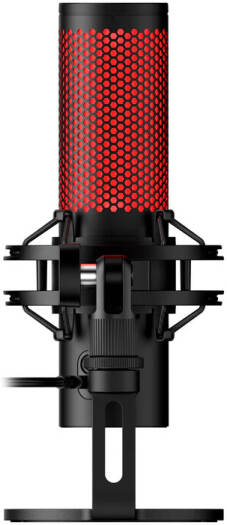 HyperX QuadCast 2 USB Microphone, Hi-Res Studio-Quality Recording, Intuitive On-Board Controls, Removable Shock Mount, Tap-to-Mute Sensor, Stunning HyperX Red Lighting, Black | QuadCast 2 - Image 4