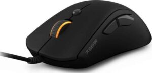 Fnatic Gear Flick Ergonomic Pro Gaming Mouse, PixArt 3310 Optical Technology, 5000 CPI, Black | 1001001-1001