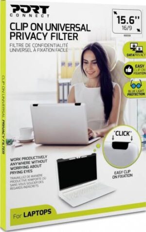 Port Connect Privacy Screen Filter - Clip On 15.6" 16/9 | 900333