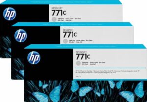 HP 771C 3-Pack 775-ml Light Gray DesignJet Ink Cartridges | B6Y38A