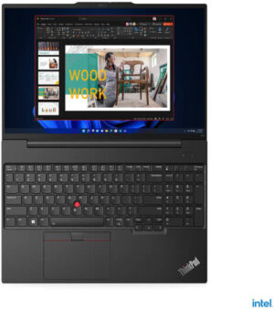 Lenovo ThinkPad E16 Laptop Gen 1, Intel Core i7-1355U, 8GB DDR4 RAM, 512GB SSD, 16 WUXGA (19201200) IPS, Non-backlit English (UK) Keyboard, DOS, Graphite Black | 21JN0023GP