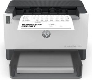 HP LaserJet Tank 1502w Printer, 600 x 600 dpi Resolution, 22ppm Print Speed, 5,000 Pages, 100 Sheets Output Capacity, LCD Display, USB/ Wi-Fi/Bluetooth, Up to 25,000 Pages Duty Cycle, White | 2R3E2A