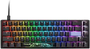 Ducky One 3 65% Mechanical Keyboard, Cherry RGB Red Switch, Double Shot PBT, Hot-Swappable, Detachable USB-C, ENG-ARAB Layout, Black | DKON2167ST-RARPDCLAWSC1