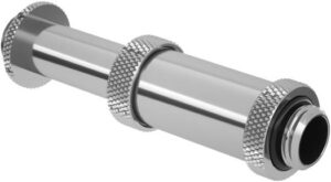 Barrow G1/4" Adjustable Aqua Link Pipe, 41-69mm Size, Fitting For PC Water Cooling Application, SLI Graphics Card Cooling Block For Connection, Brass Material, Silver | TSSXK-B01-SL