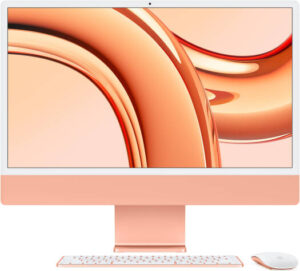 Apple 24" iMac AIO Desktop Computer with M3 Chip, 4.5K Retina Display, 8-Core CPU and 10-Core GPU, 24GB RAM, 2TB SSD, Magic ENG K/B w/ Touch ID, Numeric Keypad & Magic Mouse, macOS, Orange | Z19R001HZ