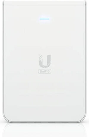 Ubiquiti Networks UniFi U6 In-Wall Access Point & 4-Port PoE Gigabit Switch 5.3 Gb/s Throughput, 1 x Gigabit PoE Uplink, In-Wall Mount, White | U6-IW