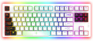 AQIRYS Mechanical Keyboard Aludra TKL Swappable Gateron G-Pro 2.0 RED, White