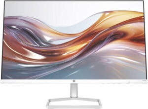 HP Series 5 524SA Monitor, 24" FHD IPS Display, 100Hz Refresh Rate, 5ms (GtG with Overdrive), Tilt Adjustable, Built-In 2x 2W Speaker, Micro Edge On 3 Sides, 16.7m Colors, White/Silver | 94C36AA#ABB