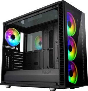 Fractal Design Define S2 Vision RGB Tempered White Glass Computer Case | FD-CA-DEF-S2V-RGB-BKO-TGD