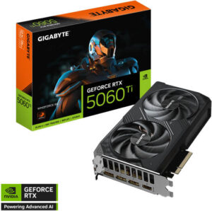 GIGABYTE GeForce RTX 5060 Ti WINDFORCE Graphics Card, 8GB GDDR7 128-Bit Memory, 2572 MHz Core Clock, 28 Gbps Memory Clock, PCI-Express 5.0 | GV-N506TWF2-8GD