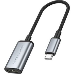 Powerology 4 in 1 USB-C Hub with HDMIK@60Hz UHD & HDR Video - Grey | PHDFCHGY