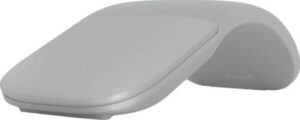 Microsoft Arc Wireless Mouse, Ultra-Slim & Lightweight, BlueTrack Technology, Up to 1200 FPS Imaging Rate, 1000 PPI Resolution, Bendable Tail, Light Gray | CZV-00008 / FHD-00008
